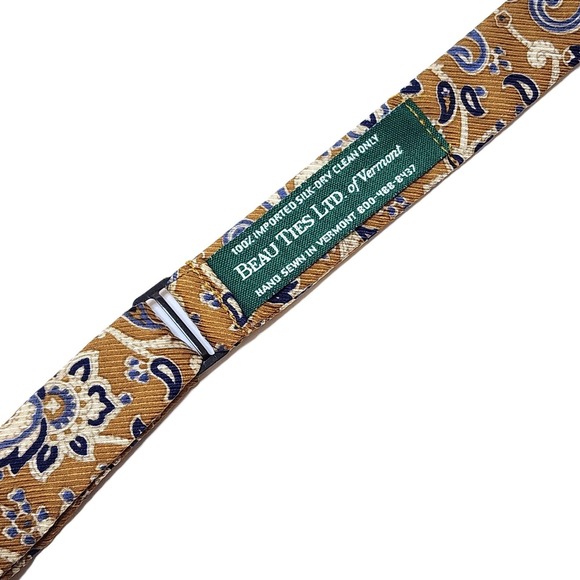 Beau Ties LTD of Vermont Multicolor Paisley Silk Bow Tie Adjustable - Picture 4 of 5